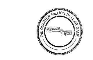THE QUARTER MILLION DOLLAR GAME TOURNAMENT SOCCER Trademark Image
