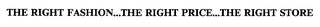 THE RIGHT FASHION...THE RIGHT PRICE...THE RIGHT STORE Trademark Image