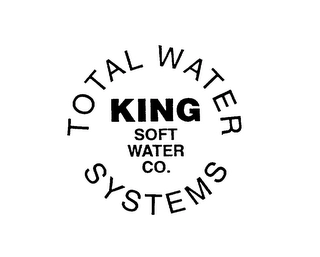 KING SOFT WATER CO. TOTAL WATER SYSTEMS Trademark Image