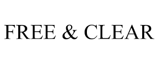 FREE & CLEAR Trademark Image