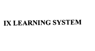 IX LEARNING SYSTEM Trademark Image