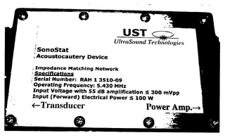 SONOSTAT Trademark Image