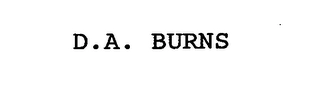 D.A. BURNS Trademark Image