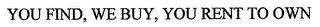 YOU FIND, WE BUY, YOU RENT TO OWN Trademark Image