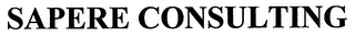 SAPERE CONSULTING Trademark Image