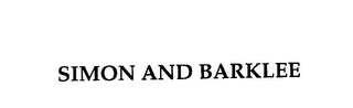 SIMON AND BARKLEE Trademark Image