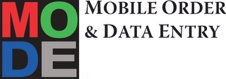 MODE MOBILE ORDER & DATA ENTRY Trademark Image