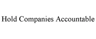 HOLD COMPANIES ACCOUNTABLE Trademark Image