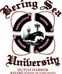 BERING SEA UNIVERSITY DUTCH HARBOR WIZARD SCHOOL OF HARD KNOTS Trademark Image