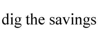 DIG THE SAVINGS Trademark Image