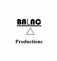 BALNC PRODUCTIONS Trademark Image