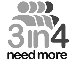 3 IN 4 NEED MORE Trademark Image