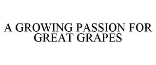 A GROWING PASSION FOR GREAT GRAPES Trademark Image