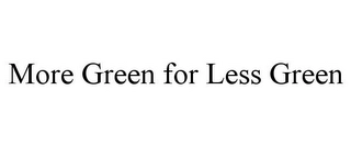 MORE GREEN FOR LESS GREEN Trademark Image