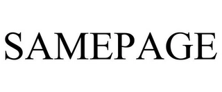 SAMEPAGE Trademark Image