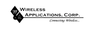 WA WIRELESS APPLICATIONS, CORP. CONNECTING WIRELESS... Trademark Image
