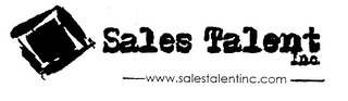 SALES TALENT INC. WWW.SALESTALENTINC.COM Trademark Image