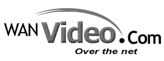 WAN VIDEO. COM OVER THE NET Trademark Image