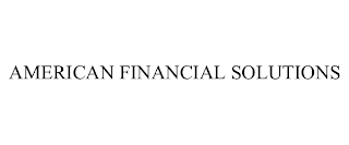 AMERICAN FINANCIAL SOLUTIONS Trademark Image