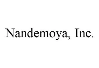 NANDEMOYA, INC. Trademark Image
