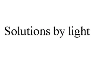 SOLUTIONS BY LIGHT Trademark Image