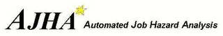 AJHA AUTOMATED JOB HAZARD ANALYSIS Trademark Image