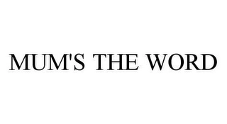 MUM'S THE WORD Trademark Image