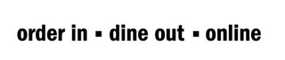 ORDER IN DINE OUT ONLINE Trademark Image