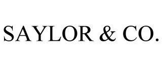 SAYLOR & CO. Trademark Image