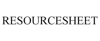 RESOURCESHEET Trademark Image