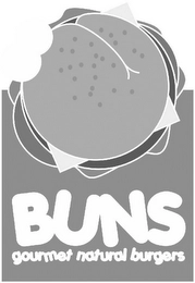 BUNS GOURMET NATURAL BURGERS Trademark Image