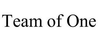 TEAM OF ONE Trademark Image