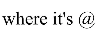 WHERE IT'S @ Trademark Image