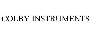 COLBY INSTRUMENTS Trademark Image