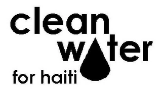 CLEAN WATER FOR HAITI Trademark Image