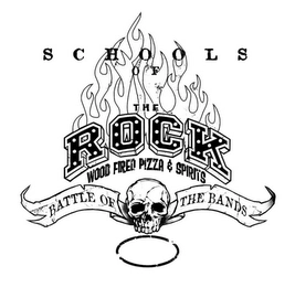 SCHOOLS OF THE ROCK WOOD FIRED PIZZA & SPIRITS BATTLE OF THE BANDS Trademark Image