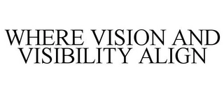 WHERE VISION AND VISIBILITY ALIGN Trademark Image