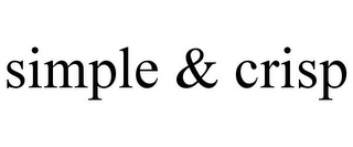 SIMPLE & CRISP Trademark Image