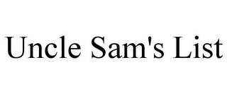 UNCLE SAM'S LIST Trademark Image