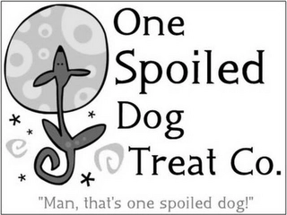ONE SPOILED DOG TREAT CO. "MAN, THAT'S ONE SPOILED DOG!" Trademark Image