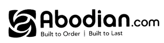ABODIAN.COM BUILT TO ORDER | BUILT TO LAST Trademark Image