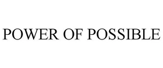 POWER OF POSSIBLE Trademark Image