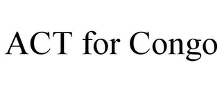 ACT FOR CONGO Trademark Image
