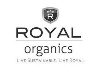 R ROYAL ORGANICS LIVE SUSTAINABLE. LIVE ROYAL. Trademark Image