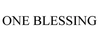 ONE BLESSING Trademark Image