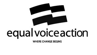 EQUAL VOICE ACTION WHERE CHANGE BEGINS Trademark Image
