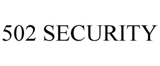502 SECURITY Trademark Image