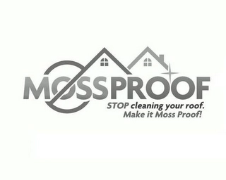 MOSSPROOF STOP CLEANING YOUR ROOF. MAKEIT MOSS PROOF! Trademark Image