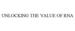 UNLOCKING THE VALUE OF RNA Trademark Image