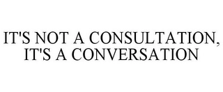 IT'S NOT A CONSULTATION, IT'S A CONVERSATION Trademark Image